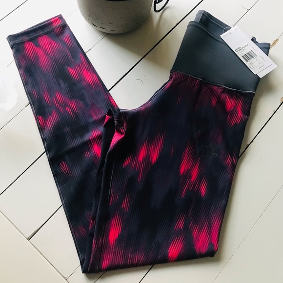 Adidas High-Rise All Over Print Long Tights - Picture 6 of 7